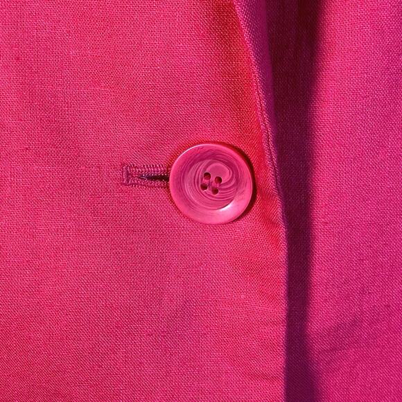Open Edit Linen Blend Blazer Womens M‎ Pink Summer Office Casual Preppy Pinkcore - Picture 7 of 9